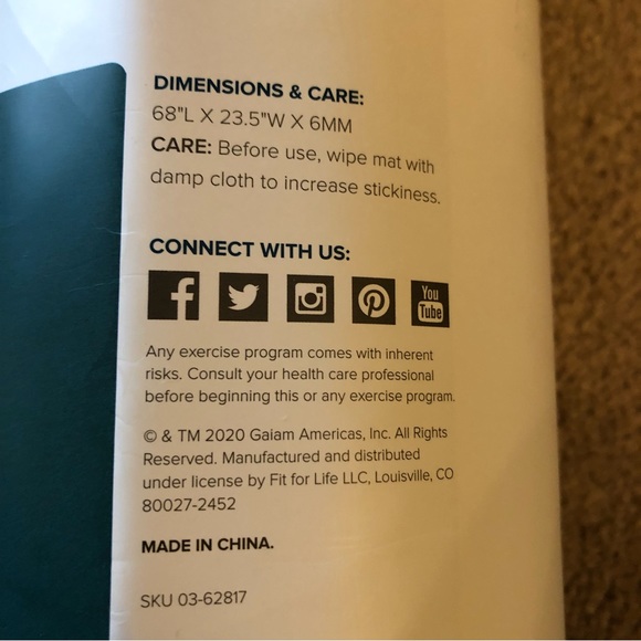 Gaiam Performance Yoga Mat Reversible - Picture 3 of 4